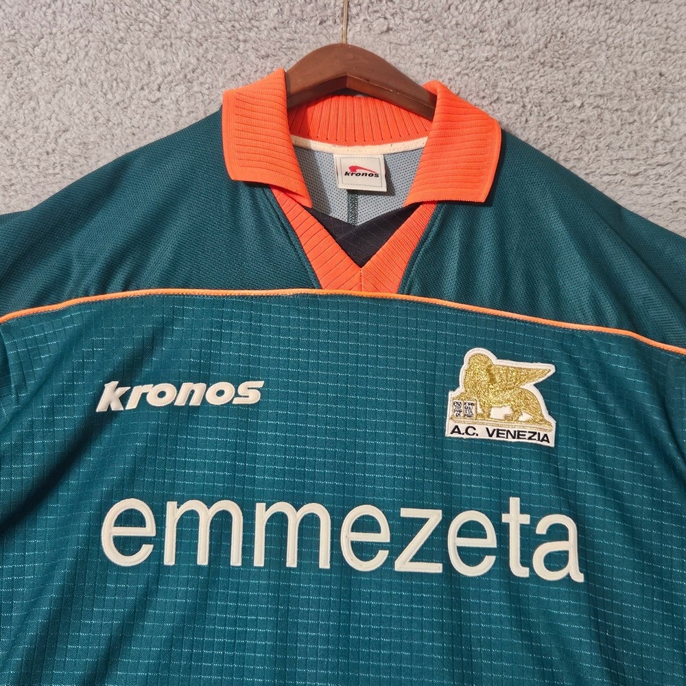 Vintage AC Venezia Soccer Jersey Emmezeta Kronos Green #7 Nanami Shirt Sz Large